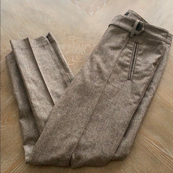 ROBERT RODRIGUEZ Mid-Rise Herringbone Wool Pants 6 - Picture 8 of 10